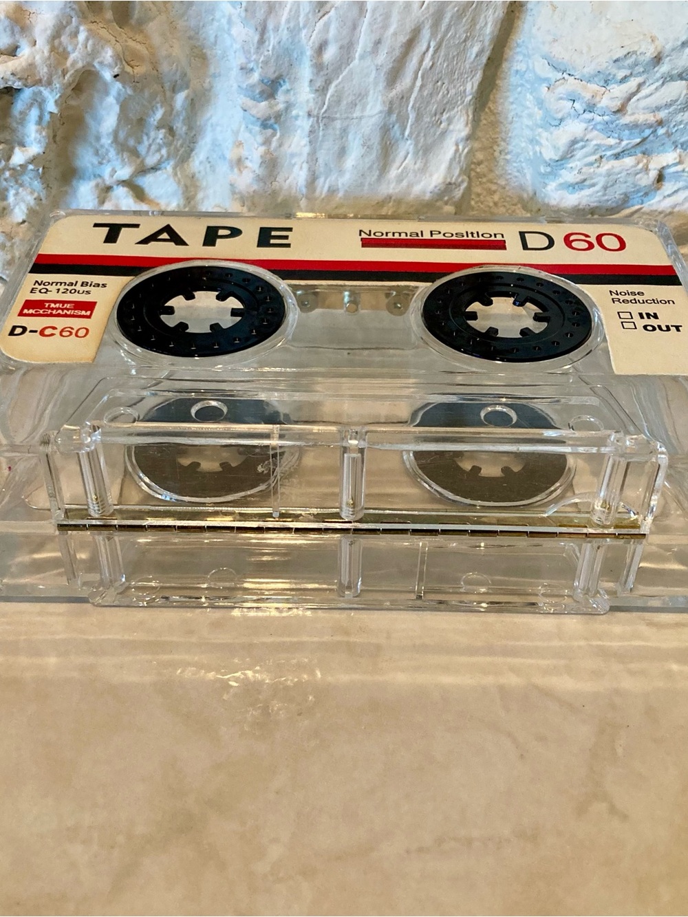 80’s PARTY READY Retro Cassette Tape Crossbody Bag - Clear w/Black & Red Detail - Picture 12 of 16